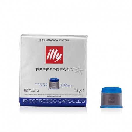 Cafea illy 18 capsule iperespresso lungo cu cofeina