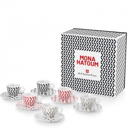 Set illy Mona Hatoum kit 6 cesti espresso si 6 farfurii