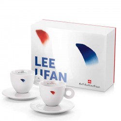 Set illy Lee Ufan kit 2 cesti cappuccino si 2 farfurii