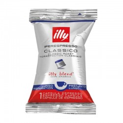 Cafea illy 100 capsule iperespresso LUNGO cu cofeina