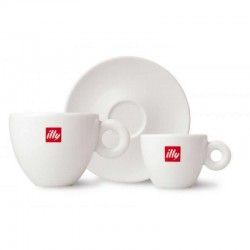 Set illy 1 ceasca espresso scurt si 1 farfurie