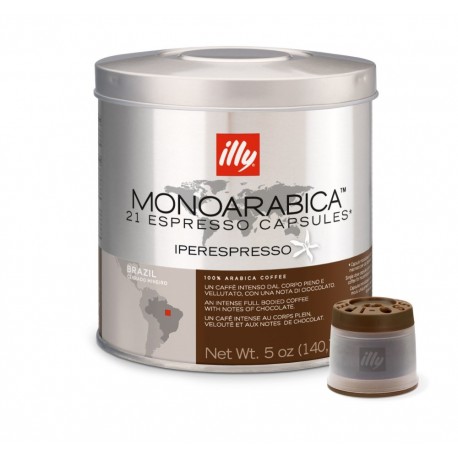 Cafea illy 21 capsule iperespresso monoarabica BRAZILIA cu cofeina